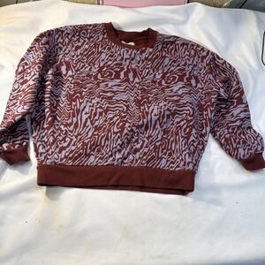 Madewell women's Re sourced cotton oversized tigerized sweatshirt size XXS 558